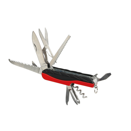 Accesorii diverse transport - LAMPA - Briceag multifunctional, 15 in 1, Negru/Rosu