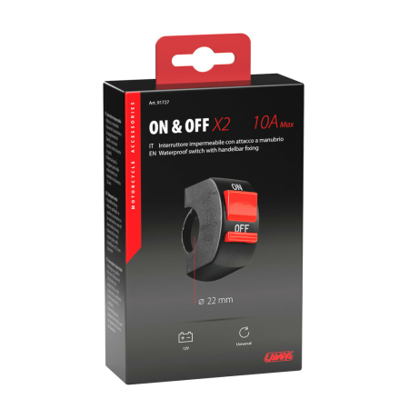 Diverse accesorii iluminat - LAMPA - Buton ON&OFF X2 universal, 10A max