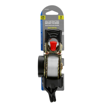 Chingi si acccesorii  legat - LAMPA - Chinga HEAVY DUTY retractabile - 2.5x300cm [600Kg daN]