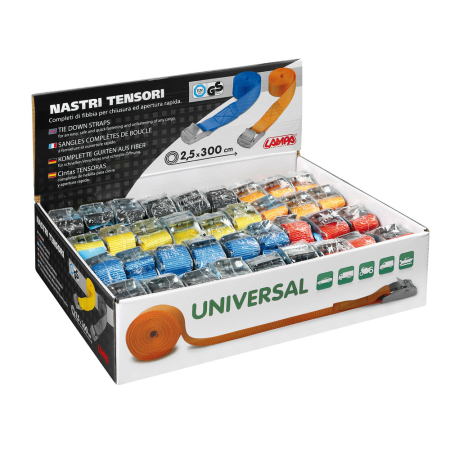 Chingi si acccesorii  legat - LAMPA - Chingi 25mm TIE DOWN STRAPS, 3m, 36 bucati [diverse culori]