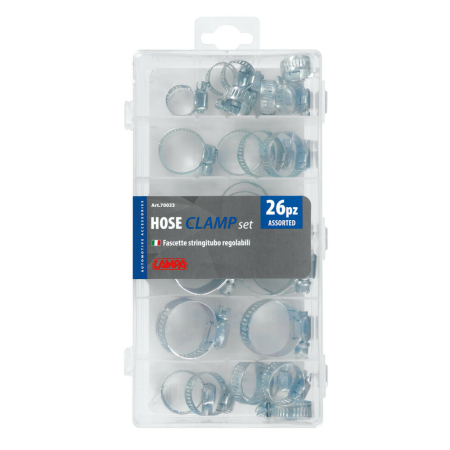 Accesorii diverse - LAMPA - Coliere rotunde inox, asortate, 26 bucati