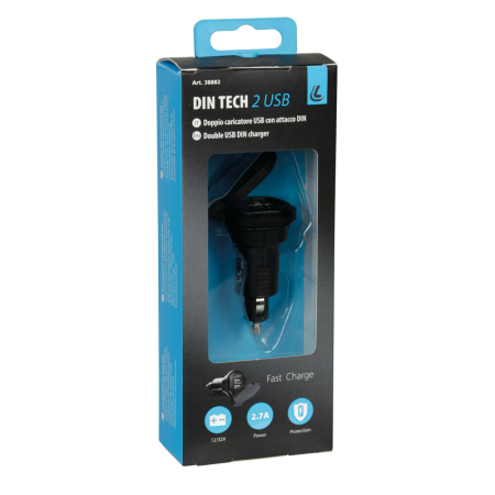 ACCESORII - LAMPA - DIN-Tech, charger rapid USB, 2 porturi, 2700 mA, 12/32V