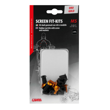 Tuning si cosmetizare - LAMPA - Kit suruburi si bucse parbriz (5mm) - 10 buc - Auriu