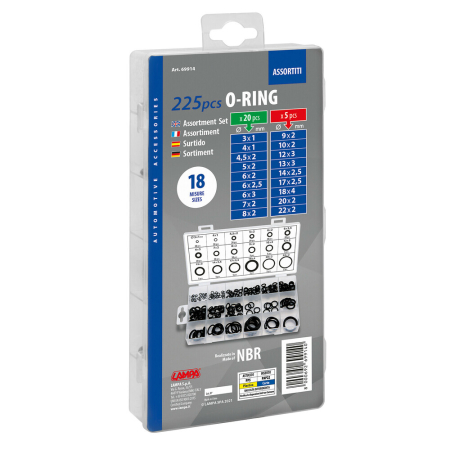 Accesorii diverse - LAMPA - O-Ring set, 225 buc. asortate, 18 marimi