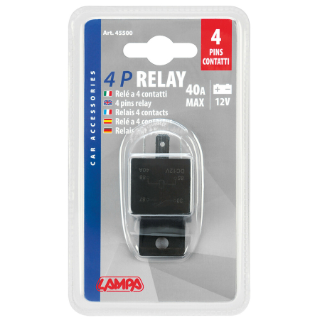 Semnalizatoare si accesorii - LAMPA - Releu universal 4 pini, 12V, 30A