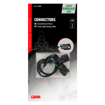 Semnalizatoare si accesorii - LAMPA - Set 2 cabluri conectare semnalizatoare LED, compatibile KAWASAKI