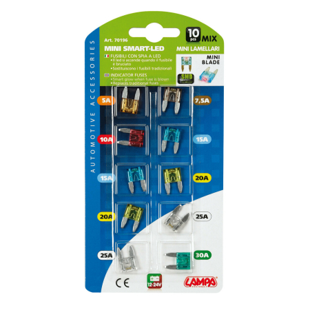 Accesorii diverse - LAMPA - Smart-Led, micro sigurante asortate 12/32V, cu martor LED, 10 buc.