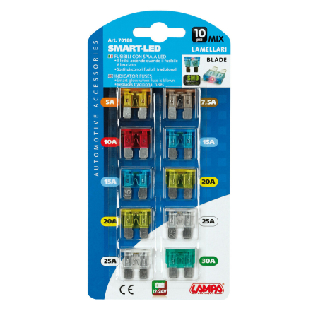 LAMPA - Smart-Led, sigurante asortate 12/32V, cu martor LED, 10 buc.