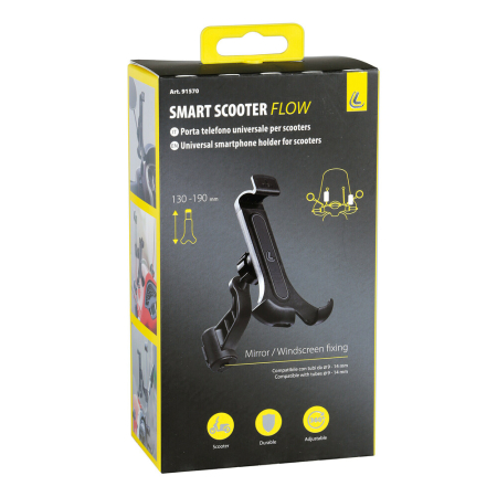 Accesorii pentru Ghidon - LAMPA - SMART SCOOTER FLOW, suport telefon, prindere pe ghidon / oglinda diam. 9-14mm