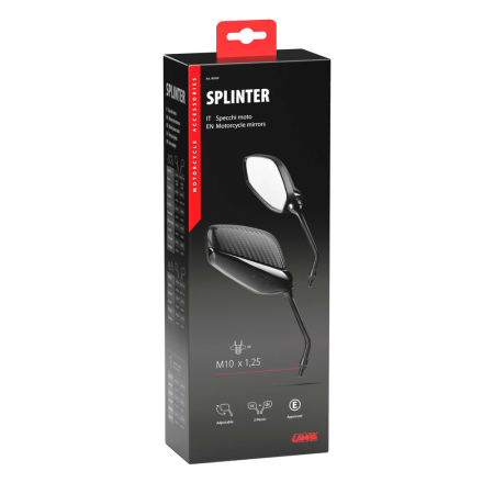Oglinzi si accesorii - LAMPA - SPLINTER set oglinzi universale, M10 x 1.25, carbon