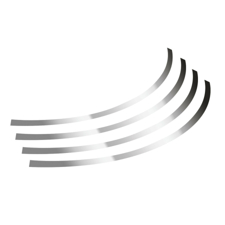 Tuning si cosmetizare - LAMPA - Stickere semi-cerc pentru jante auto/moto - CROM