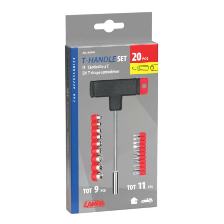 Chei fixe / Surubelnite - LAMPA - T-HANDLE COMBINAT, 9 SOCKETS, 11 BITS