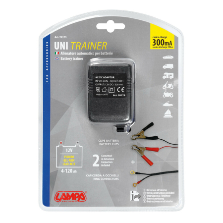 Accesorii diverse - LAMPA - Uni Trainer, incarcator baterii 12Vsi mentenanta, 300 mA, 4-120Ah [gel sau AGM]