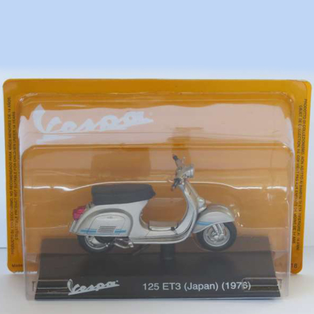 Machete - Magazine Models [1:18] - Vespa 1976 125 ET3 (Japan), Grey/Blue