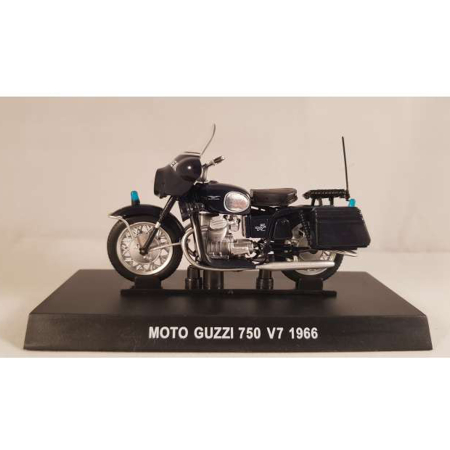 Machete - Magazine Models [1:24] - Moto Guzzi 1966 Moto Guzzi 750 V7 'Carabinieri', Blue