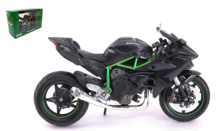 Idei de Cadou - MAISTO [1:12] - KAWASAKI NINJA H2 R BLACK/GREEN