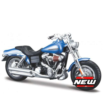 Idei de Cadou - Maisto [1:18] - Harley Davidson 2009 FXDFSE Cvo Fat Bob, [M]etallic Blue
