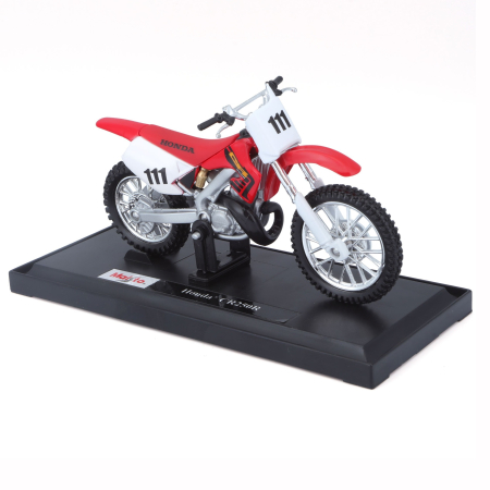 Idei de Cadou - MAISTO [1:18] - HONDA CR250R #111, rosu [DCC-WELLY12178]