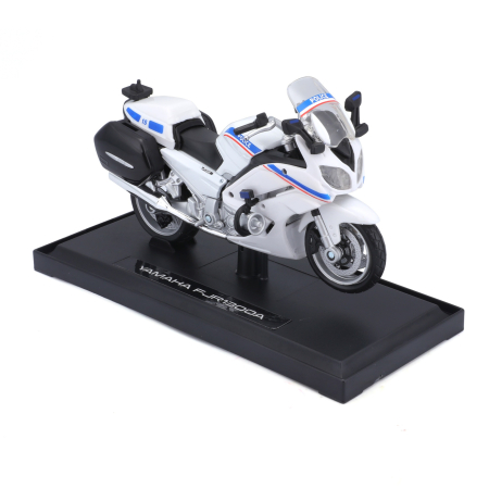 Idei de Cadou - MAISTO [1:18] - YAMAHA FJR 1300A - POLICE France, alb/albastru