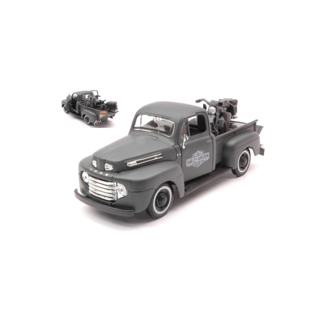Idei de Cadou - Maisto [1:24] - Ford F1 Pickup 1948 'Harley Davidson', Matt Grey