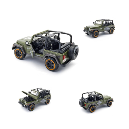 Idei de Cadou - Maisto [1:27] - Jeep Wrangler Rubicon Harley Davidson, [M]ilitary green
