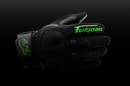 Mănuși moto Furygan Jet D3O Evo de vară, negru/verde fluo [6]