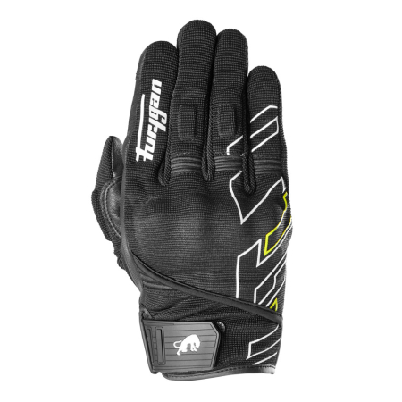 ECHIPAMENTE - Mănuși moto Furygan Jet Neon D3O de vară, negru/alb/galben fluo