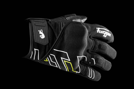Mănuși moto Furygan Jet Neon D3O de vară, negru/alb/galben fluo [4]