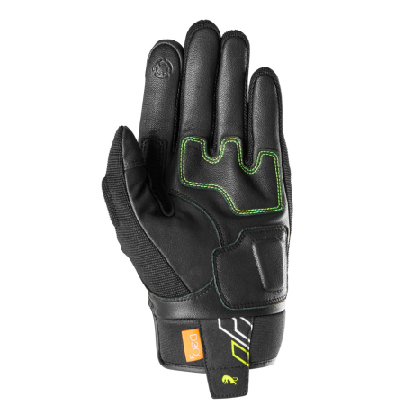 Mănuși moto Furygan Jet Neon D3O de vară, negru/alb/galben fluo [1]