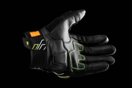 Mănuși moto Furygan Jet Neon D3O de vară, negru/alb/galben fluo [5]