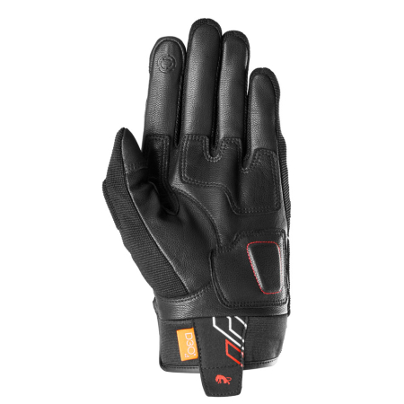 Mănuși moto Furygan Jet Neon D3O de vară, negru/alb/roșu [1]