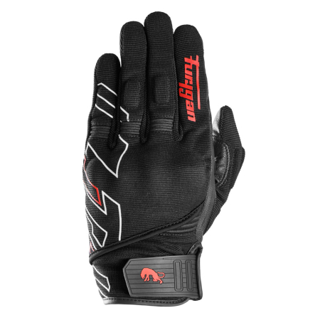 Mănuși moto Furygan Jet Neon D3O de vară, negru/alb/roșu [2]