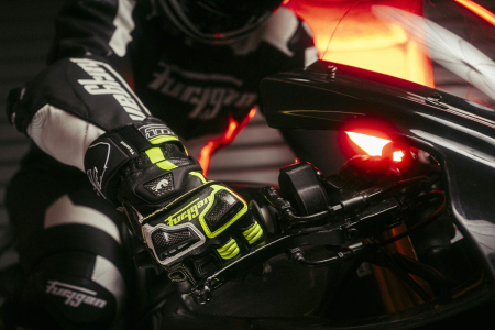 Mănuși moto Furygan STYG20 X Kevlar de vară, negru/galben fluo/alb [9]