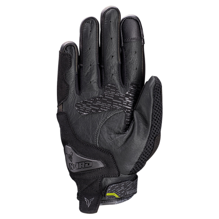 Mănuși moto Nordcode GT Summer de vară din piele, negru/fluo [1]
