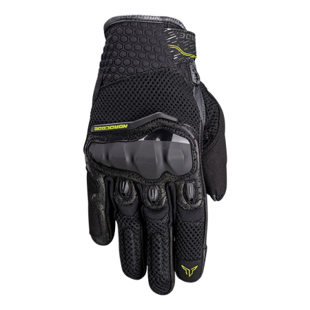 Mănuși - Mănuși moto Nordcode GT Summer de vară din piele, negru/fluo