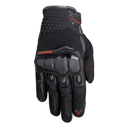 Mănuși - Mănuși moto Nordcode GT Summer de vară din piele, negru/roșu