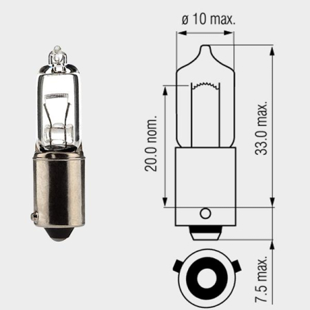 CONSUMABILE SI INTRETINERE - MOTOPRO - Bec Halogen 12V - 10W BAY9s