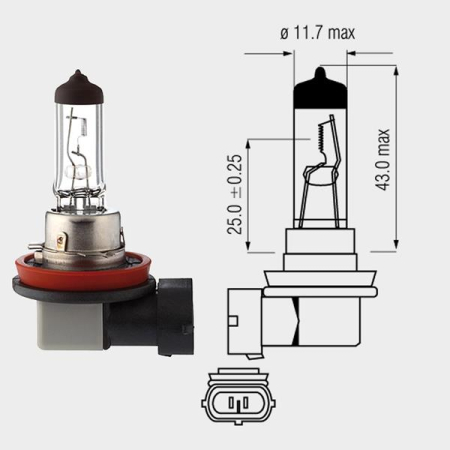 CONSUMABILE SI INTRETINERE - MOTOPRO - Bec Halogen 12V - 35W H8