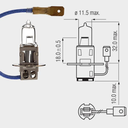 CONSUMABILE SI INTRETINERE - MOTOPRO - Bec Halogen 12V - 55W H3 PK22S