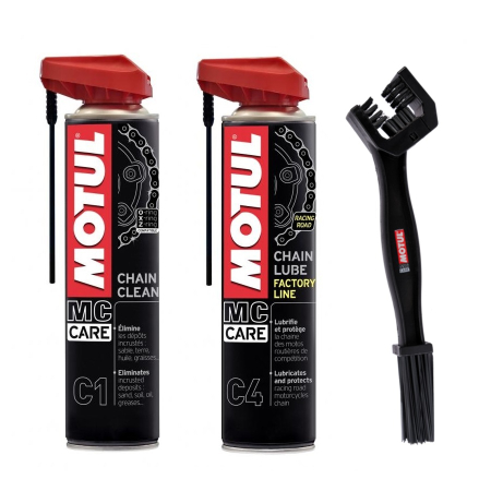 Mentenanta - MOTUL - Kit curatare + ungere lant, varianta RACING [FACTORY LINE]