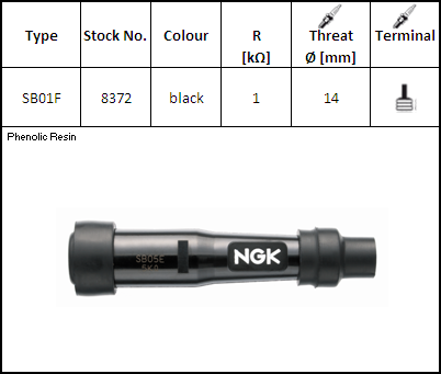 Bujii si accesorii - NGK - Pipa bachelita SB01F