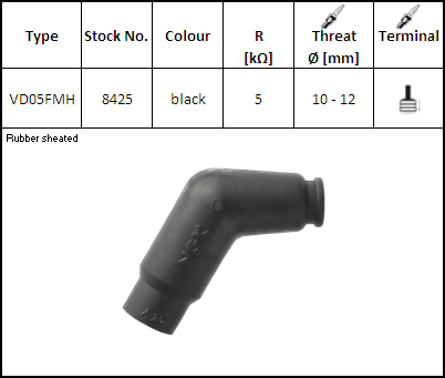 Bujii si accesorii - NGK - Pipa cauciuc VD05FMH