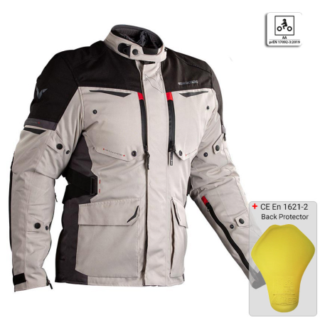 ECHIPAMENTE - Geacă moto Nordcode Senegal touring 4 sezoane, gri deschis/negru