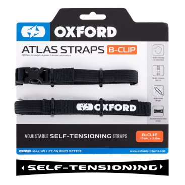 Topcase / Cutii Laterale / Genti Transport - OXFORD - ATLAS curele B-Clip 17mm x 2.0m - Black