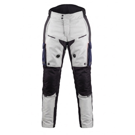ECHIPAMENTE - Pantaloni moto damă Nordcode Navigator touring 4 sezoane, gri deschis/albastru/negru