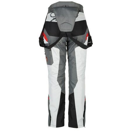 Pantaloni moto de damă Furygan Apalaches Lady, negru/gri/roșu [1]