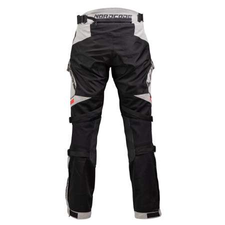 Pantaloni moto Nordcode Dune adventure de vară, gri/roșu [1]