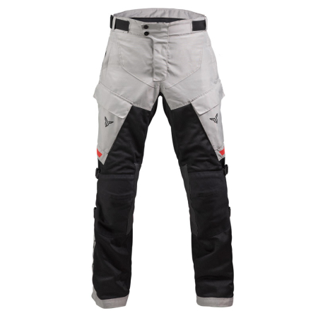 Pantaloni & Blugi - Pantaloni moto Nordcode Dune adventure de vară, gri/roșu