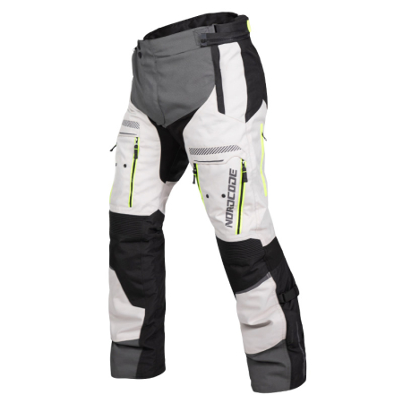 Pantaloni & Blugi - Pantaloni moto Nordcode Odyssey touring 4 sezoane, gri deschis/fluo