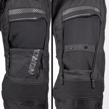 Pantaloni moto Nordcode Odyssey touring 4 sezoane, negru total [3]